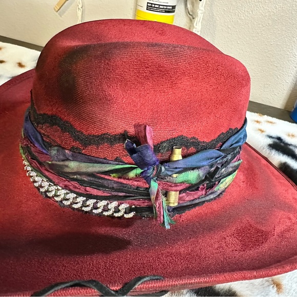 NWT Burgundy Cowgirl Hat - Picture 11 of 12